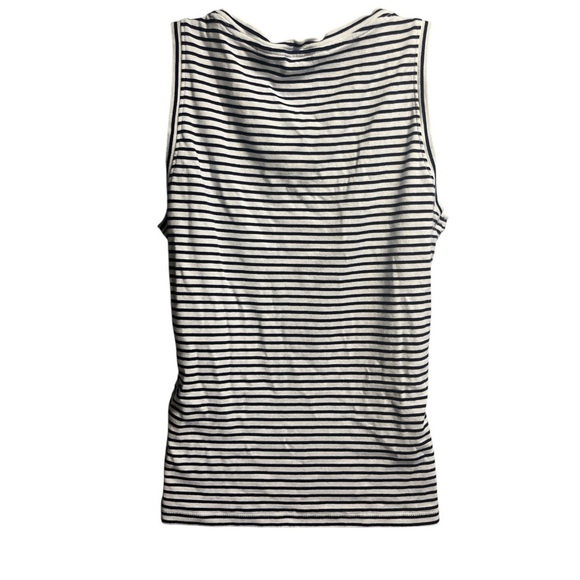Vineyard Vines Jersey Slub Tank Navy White Stripe Size Medium - Picture 2 of 5